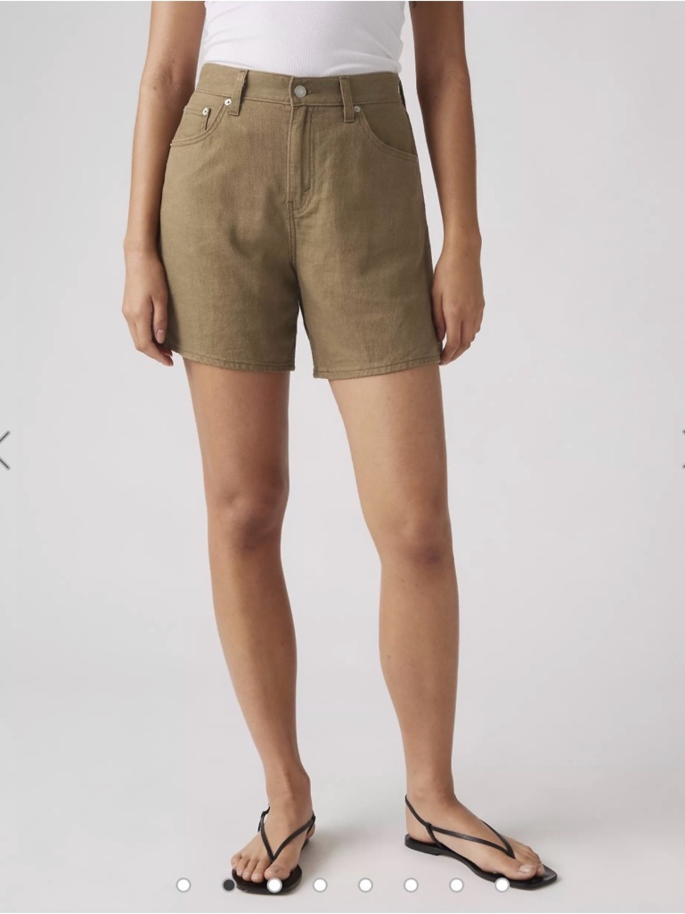 NWT Levi's High Rise Baggy Linen Blend Women's Shorts Size 27